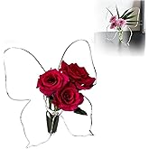 Clear Acrylic Butterfly Frame Flower, 8.6 * 8.7 Inch Aesthetic Unique Flower for Centerpieces, Clear Acrylic Butterfly Vase F