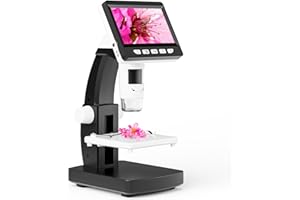 CIMELR LCD Digital Microscope, 4.3 inch Coin Microscope Camera with 50X-1000X Magnification, USB Soldering Microscope for Kid