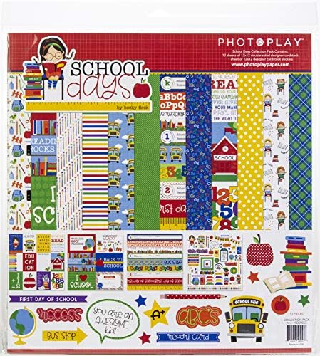 Photoplay Paper PhotoPlay Collection Pack 12"X12", Time, Money & Fractions - Grades 1-2