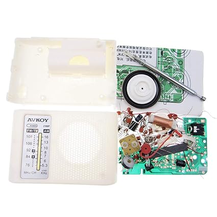 Fansport AM/FM Radio Kit DIY Radio Battery Operated Portable Pocket Radio Tabletop Radio