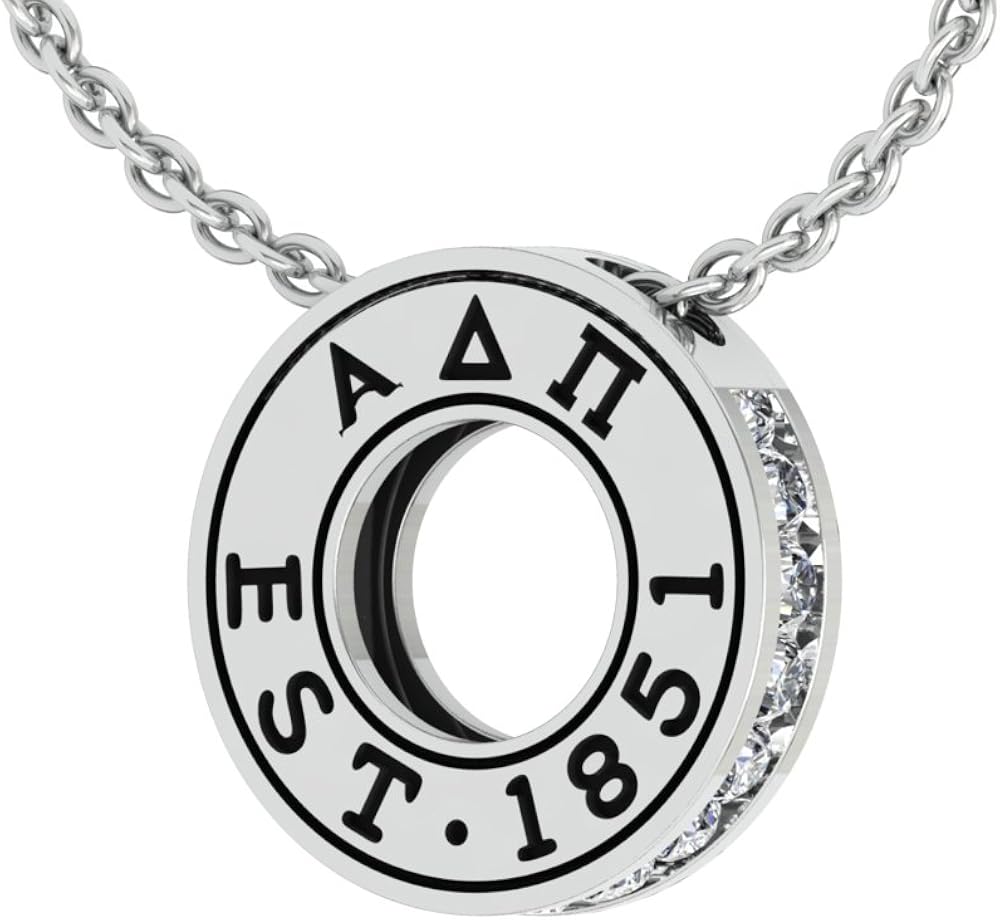 Greek Star Alpha Delta Pi Eternity Silver