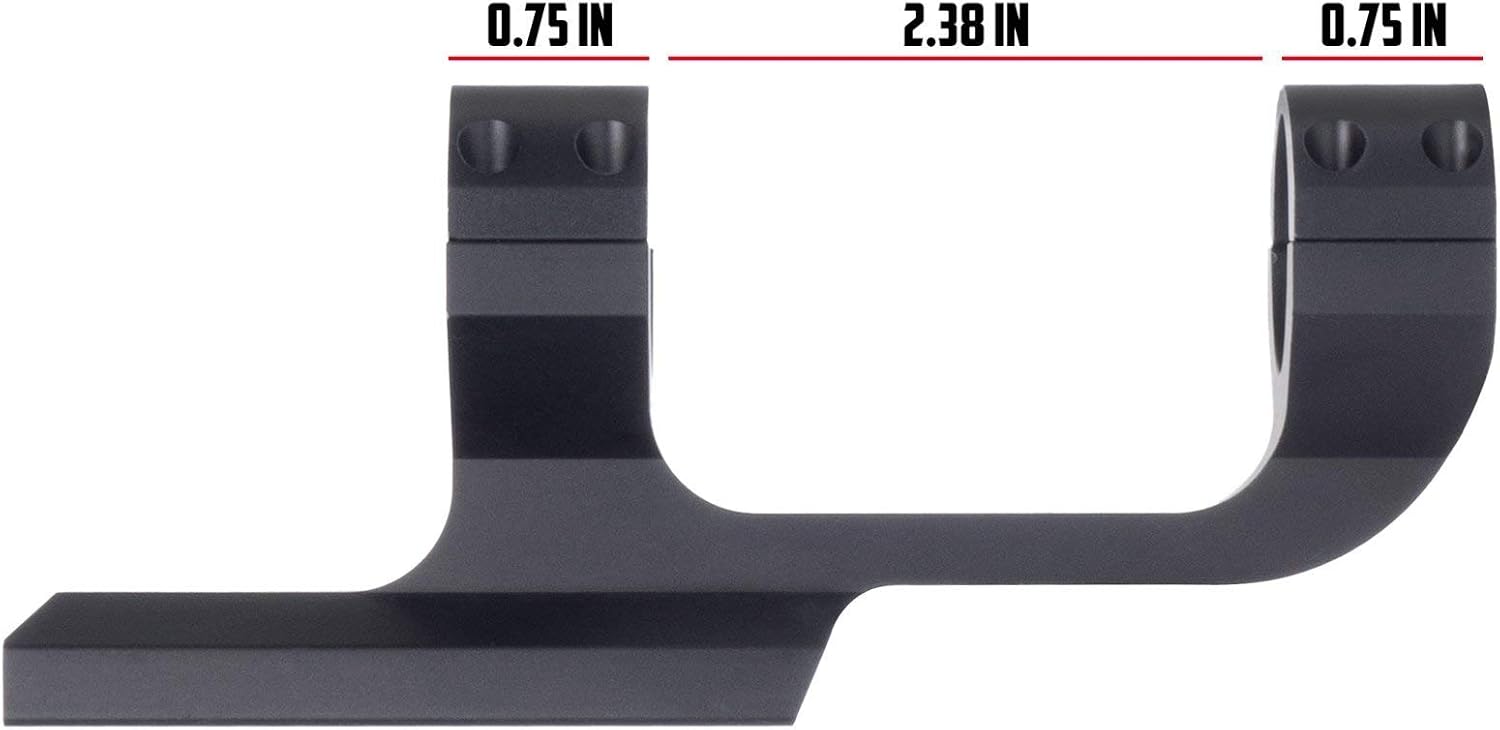 Monstrum Slim Profile Series Offset Cantilever Picatinny Scope Mount | 1 inch Diameter | Black : Sports & Outdoors
