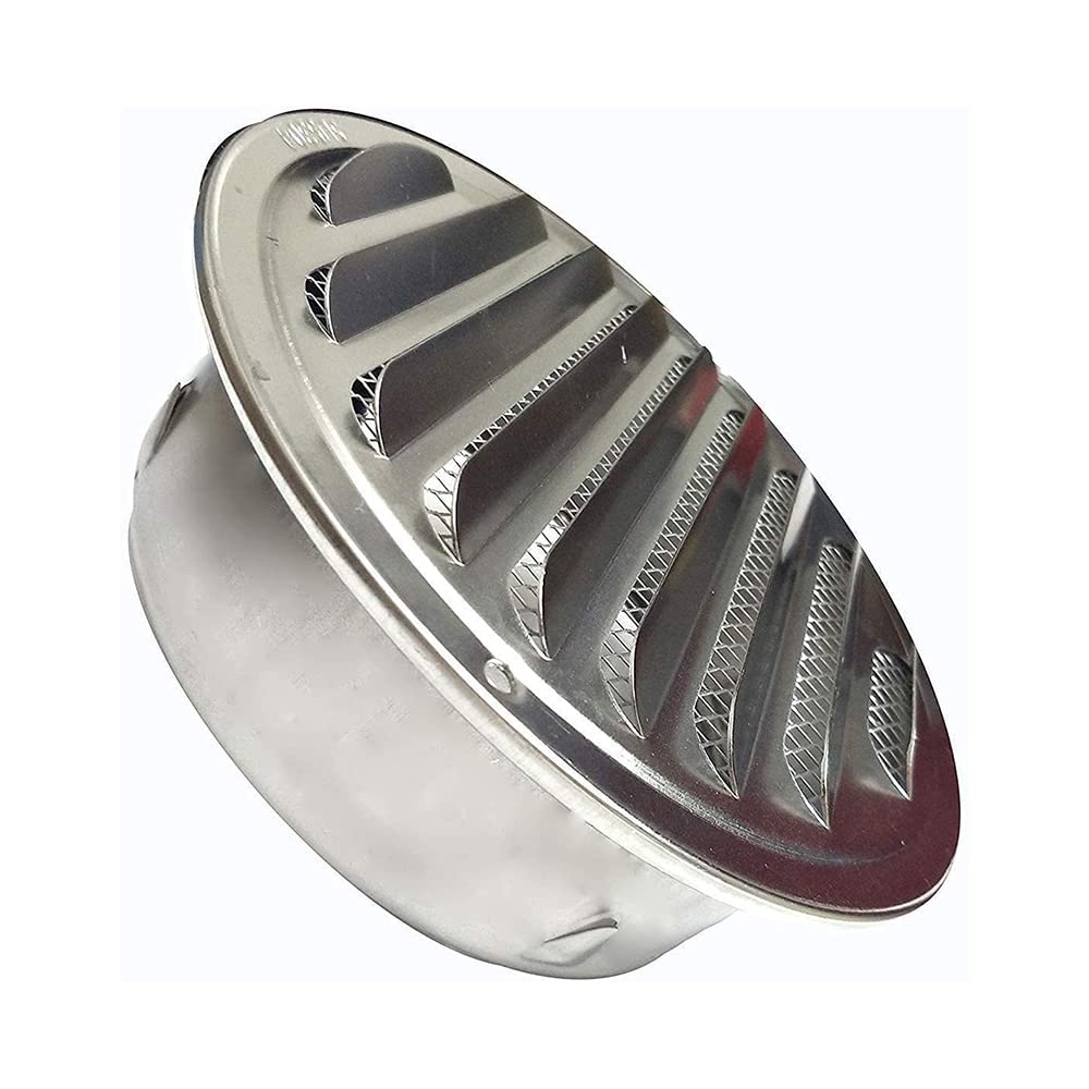 BZIHIZO Ventilation Grille - Ventilation Hood Ventilation Slots with Insect Protection Ventilation Outlet Made of Stainless Steel (150 mm)