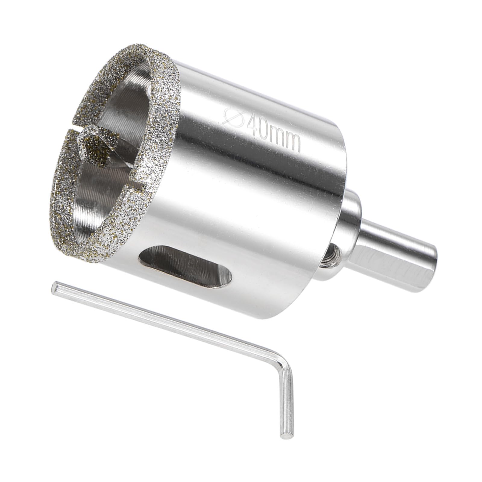 CoCud Diamond Hole Saws Drill Bits, 40mm / 1-9/16" Drilling Diameter, White Zinc Plated with Center Guide Drill Bit - (Applications: for Glass Ceramic Tiles Marble Stone)