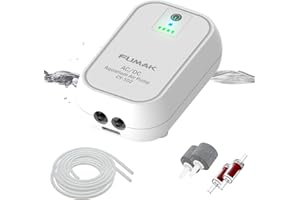 FUMAK Battery Powered Aquarium Air Pump USB Air Bubbler for Bait Bucket, All-in-1 Fish Tank Air Pump Set, Portable Rechargeable Aerator for Outdoor Fishing, Power Outage & Emergency