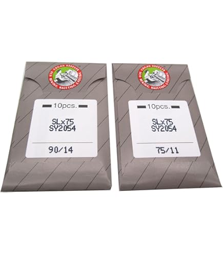 HONEYSEW 10PCS SY2054 Organ Serger Needles For Singer 14U & Pfaff 756 Overlock Machines (90/14 Sharp)