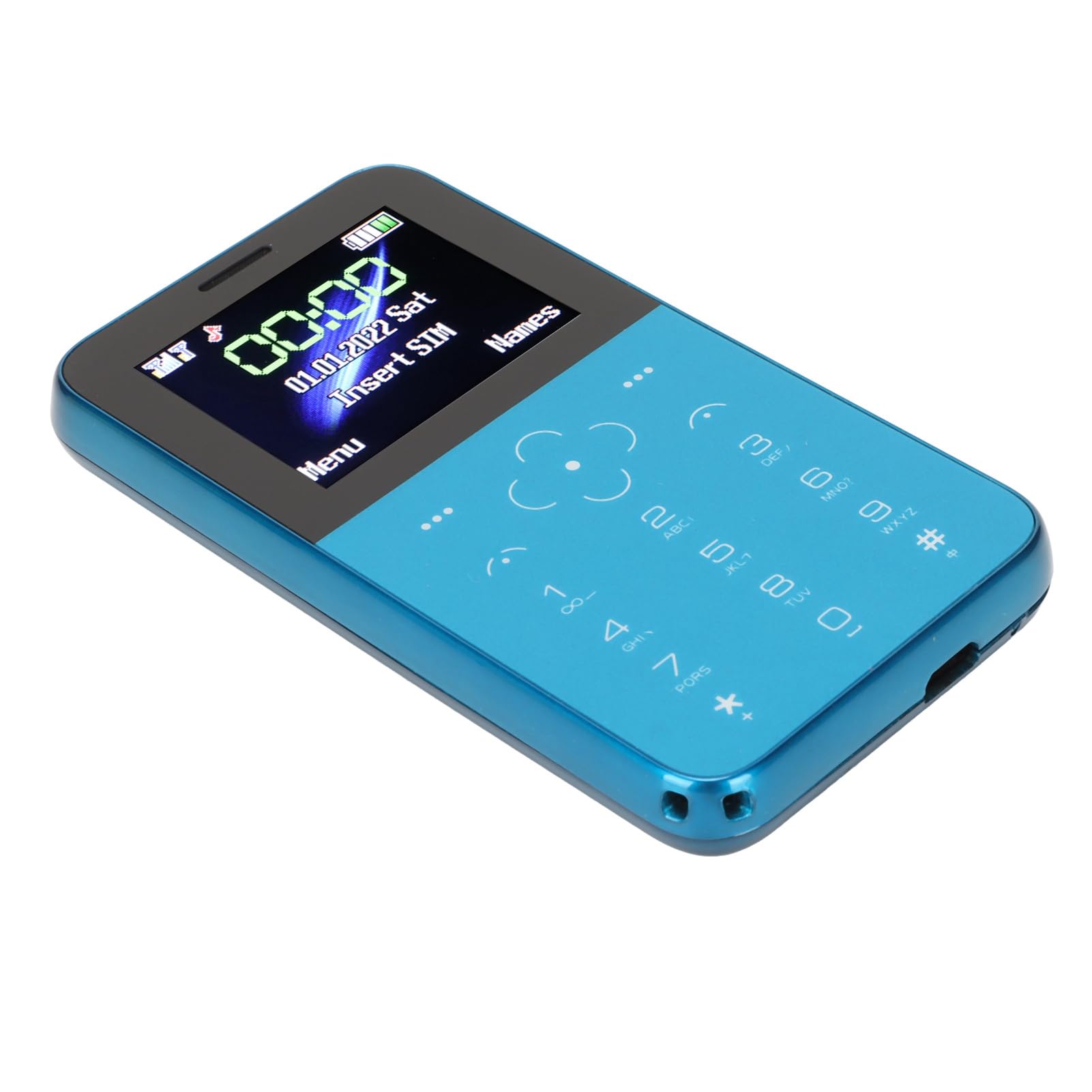 超小型ミニスマートフォン 3G デュアル SIM 小型携帯電話 1GB RAM 8GB ROM、5.0MP クアッドコアロック解除済み携帯電話子供用ポケット HD カメラ付き (BLUE)