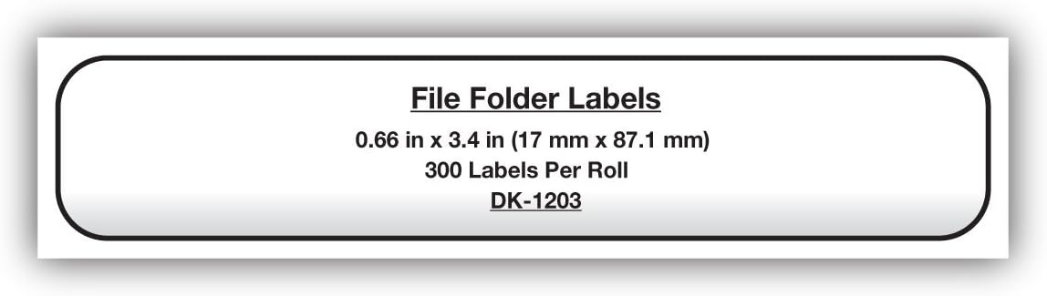 Brother DK-1203 File Folder Label Roll : Labeling Tape : Office Products
