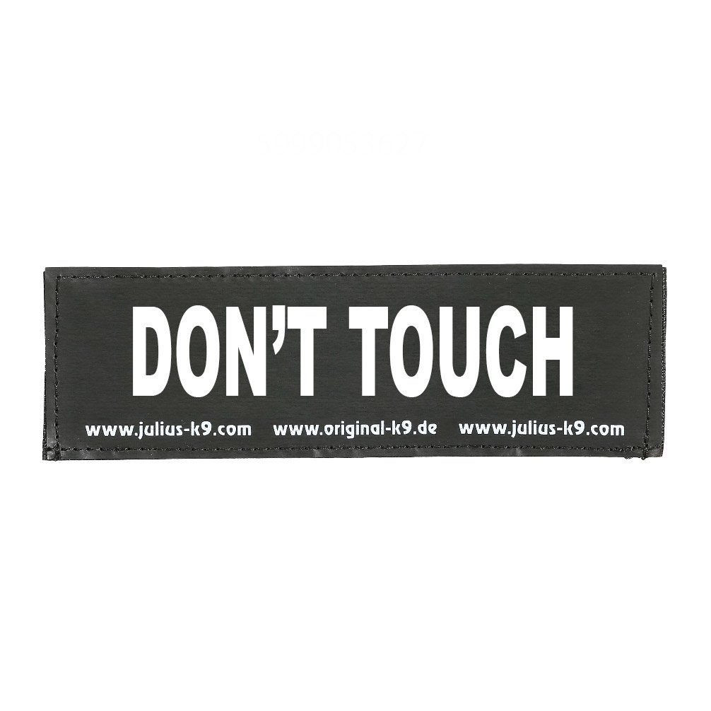Julius-K9 Interchangeable Hook & Loop Patches, 1 pair, DON'T TOUCH, Size: Small, Black