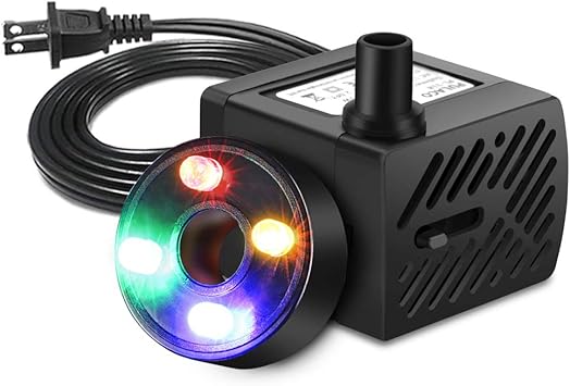 pulaco 50gph 3w mini bomba de fuente con luz led para caracteristicas de agua estanque de peces fuente al aire libre acuarios fuente de