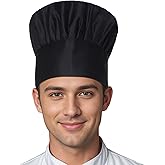 Duogoo Unisex Chef Hat Adjustable Kitchen Cooking Chef Works BBQ Grill Baker Cap for Adults and Child