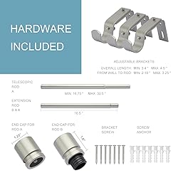 Byondeth Curtain Rods for Windows 16 to 88 Inches