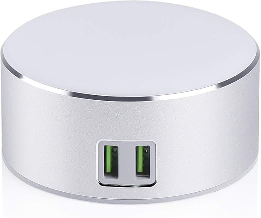 Smart Led Bedside Phone Charger Dimmable Bedside Lamp Nightstand Lamp With 3 Level Brightness Touch Sensitive Control Built In 2 Usb Smart Charging Port Silver Amazon Co Uk Lighting