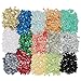 VAPKER 15 Colors 6mm Loose Sequins Rainbow Cup Sequin Bulk Iridescent Spangles Craft Supplies Assorted Colors for DIY Arts Crafts Making(150Gram)