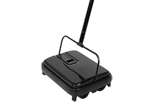 Eyliden Carpet Sweeper, Mini Size Lightweight Hand Push - No Noise, Non-Electric, Easy Manual Sweeping Only for Carpet Cleaning (Black)