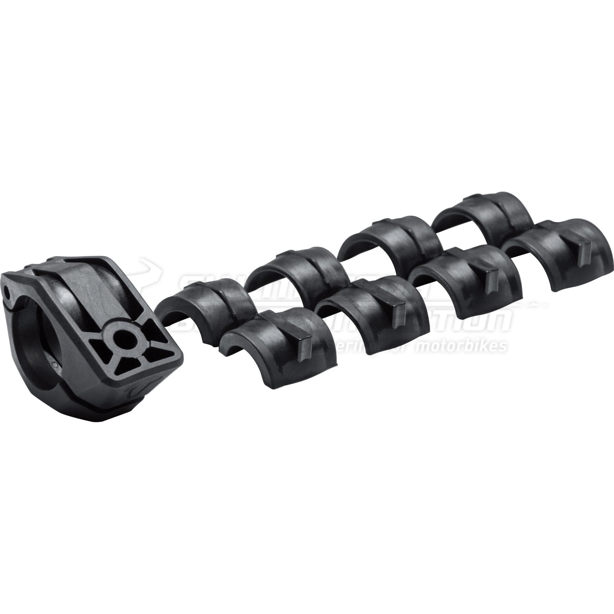 Crash Bar Clamps for Lights SW-MOTECH Black. for Ř 22/25, 4/26/27/28 mm Crash Bars