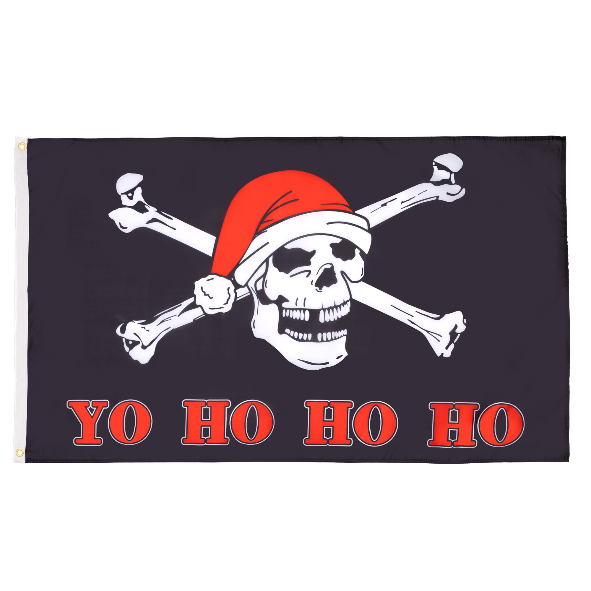 AZ FLAG - Santa Claus Pirate Yo Ho Ho Ho Flag - 3x5 Ft - 100D Polyester Christmas Banner with Two Metal Grommets - Fade Resistant - Vivid Colors - 3' x 5' Feet - 150x90 Cm