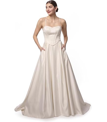 David's Bridal Off-the-Shoulder Tulle Corset A-Line Wedding Dress, Size 0