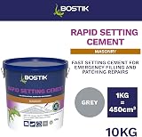 Bostik Rapid Setting Cement 10kg – Waterproof 20 Min Ready Mix Grey view 2