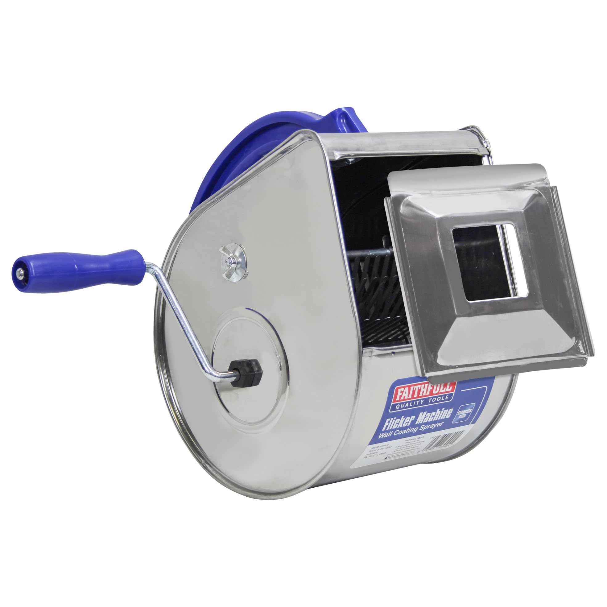 Faithfull Tyrolean Flicker Machine – Stainless Steel Hand Sprayer for Interior & Exterior Wall Coatings