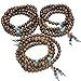 Jovivi 8mm Mala Bead Natural Wood 108 Prayer Beads Meditation Link Wrist Wrap Bracelets Necklace Elastic