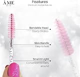 ÂME BY M 100pcs Pink Crystal Mascara Wands Lash Extension Eyebrow Brush view 3