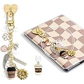 Kaciola Charm Chains for Kindle, Cute E-reader Phone Charm Bracelets Accessories Gift for Reader Booklovers Women Men, Charms Compatible for Kindle/E-Reader/Phone (A)