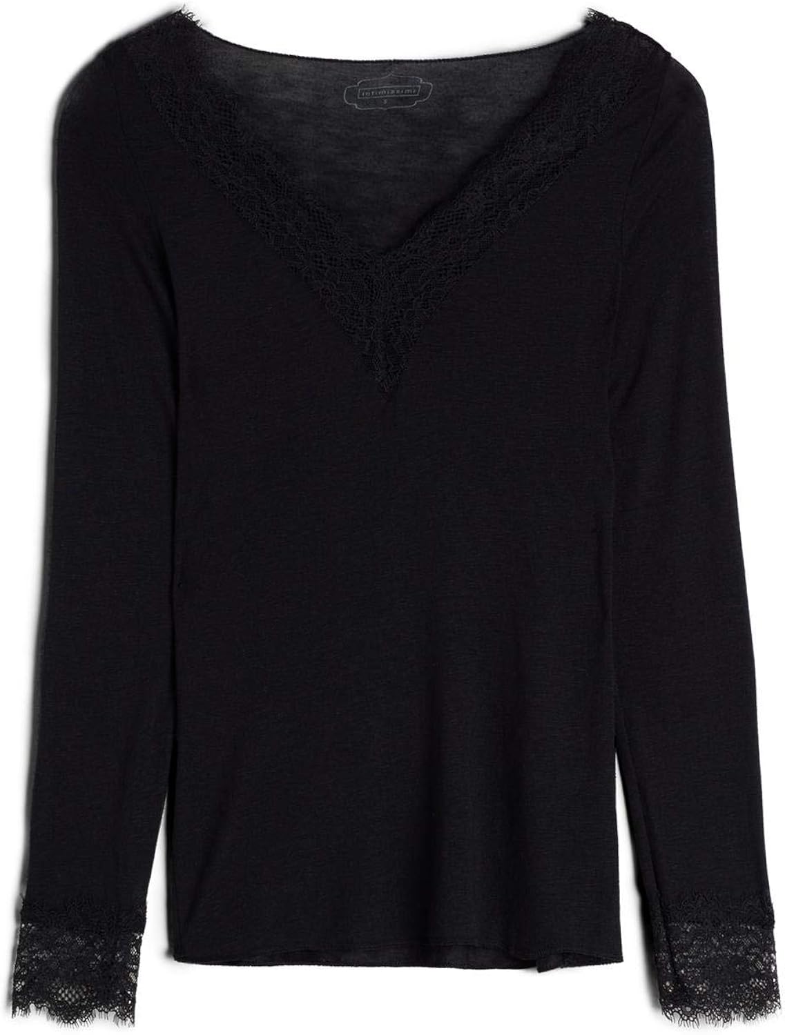 Intimissimi Womens Modal Cashmere Ultralight Long Lace Shirt at Amazon