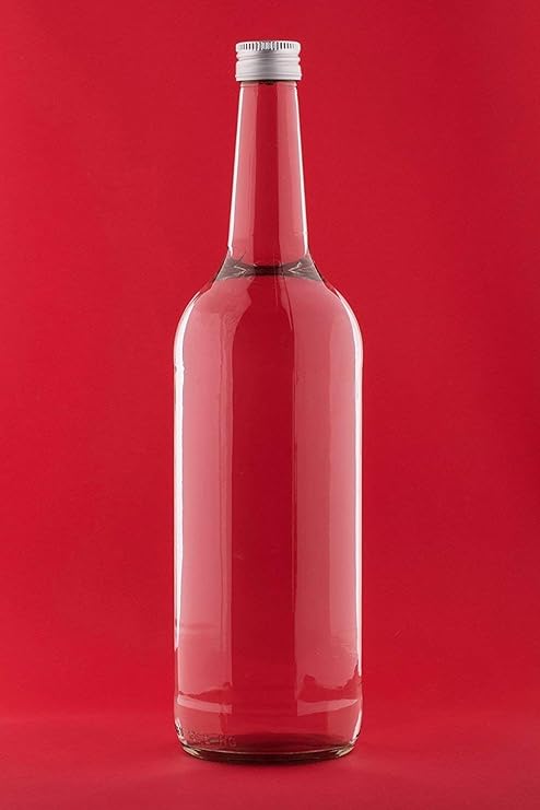 6 leere Glasflaschen 1000 ml BOR Saftflaschen mit Schraubverschluss 1 liter 100 cl Likörflaschen Schnapsflaschen von slkfacto
