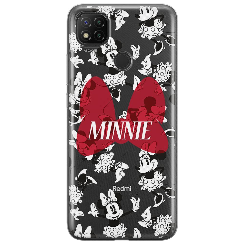 ERT GROUP mobile phone case for Xiaomi REDMI 9C original and officially Licensed Disney pattern Minnie 048 optimally adapted to the shape of the mobile phone, partially transparent