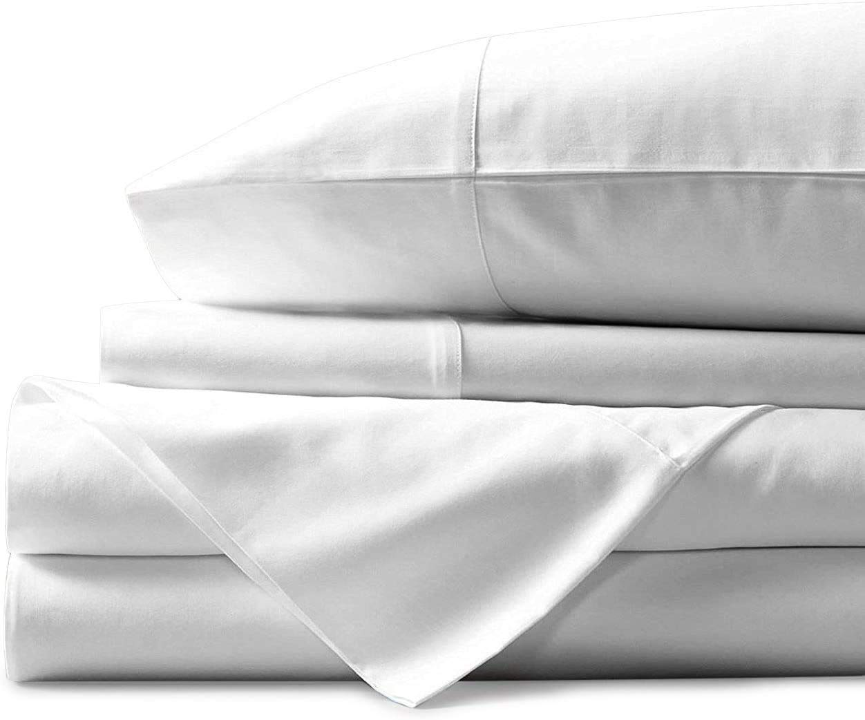 Mayfair Linen 100% Egyptian Cotton Sheet California King Size - 6 PC 800 High Thread Count Egyptian Cotton Cal King Size Bed Sheets Set (White), Soft, Cooling, 16" Deep Pocket Luxury Hotel BedsheetOEKO-TEX STANDARD 100