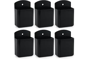 VACONICO 6 Pcs Remote Control Holder Wall Mount, TV Remote Controller Holder - Self Adhesive Marker Holder Wall Mount Pen Holder Storage Organizer for Home Office School (Black)