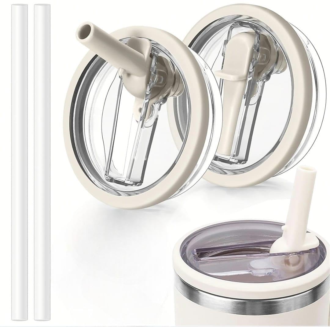 Photo 1 of 2 Pcs Stanley Lid Replacement 40 Oz,Flip Straw Reusable Stanley Cup Lids Spill Proof 40oz, H2.0 Quencher Protour Tumbler, Spill Proof Cover, Spill-Proof Design, Quencher Cup Accessories