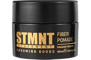 STMNT Grooming Goods Fiber Pomade, 3.38 oz | Semi-Matte Finish | Strong Control | Easy To Wash Out