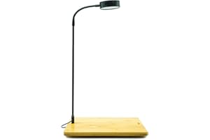 Hiro Aquatics Full Spectrum LED Light with Bamboo Board, Fits Aquarium Nano Tank, Betta Fish Tank, Potted Plants, Succulents, Miniature Landscape – 9W