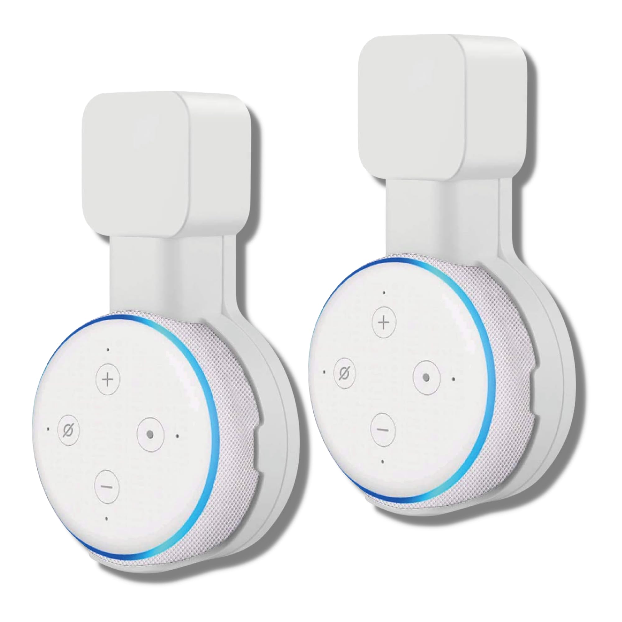 Sintron 2X Wall Mount Holder White for Dᴏt 3, Smart Home Wall Mount Stand Hanger for Dᴏt 3rd Generation Speaker Holder Space Saving Accessories Without Messy Wires, Compatible with Google Mini