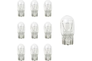 gunhunt 10 PCS Automobive T20 1891/7443 Double-wire Brake Bulb, 12V 21/5W Ultra-bright Turn Signal Tail Light, DRL Indicator Micro Bulb Replacement, Universal Lighting Accessories for Cars (White)