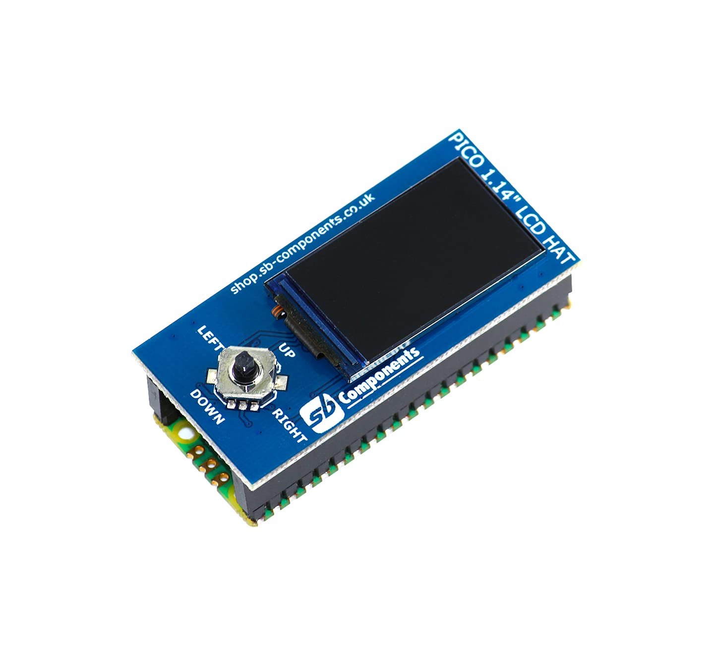 sb Components Raspberry Pi Pico 1.14 display expansion board module of 240×135 resolution LCD HAT with Powerful Embedded Driver ST7789 & Interfrace for Raspberry Pi Pico to expand