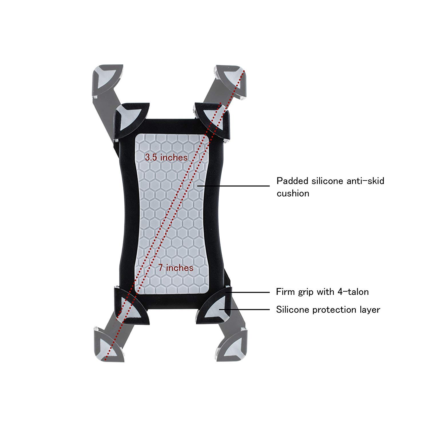 AGPTEK Bike Phone Mount Bicycle Holder, 360 Degrees Rotatable, Adjustable Eagle Claw Design, Universal Cradle Clamp for iPhone 7 8 X, iPhone 7 8 XS Plus, Samsung S7 8 Note 5, GPS etc