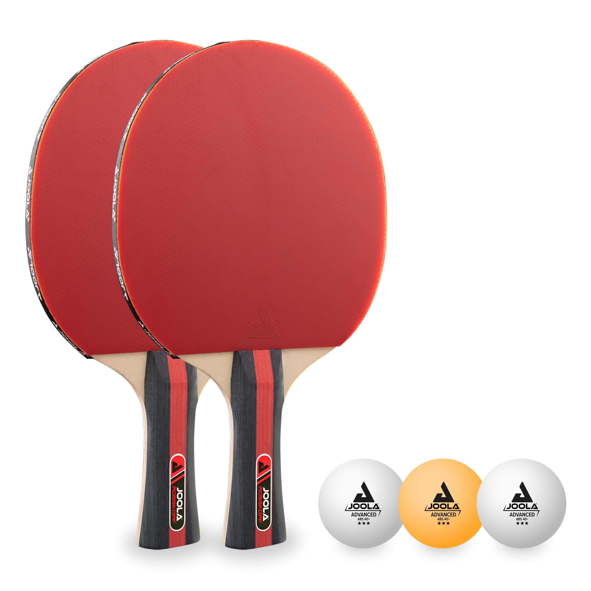 JOOLA Rosskopf Table Tennis Set – 2 Bats, 3 Balls & Case for Beginners and Casual Play