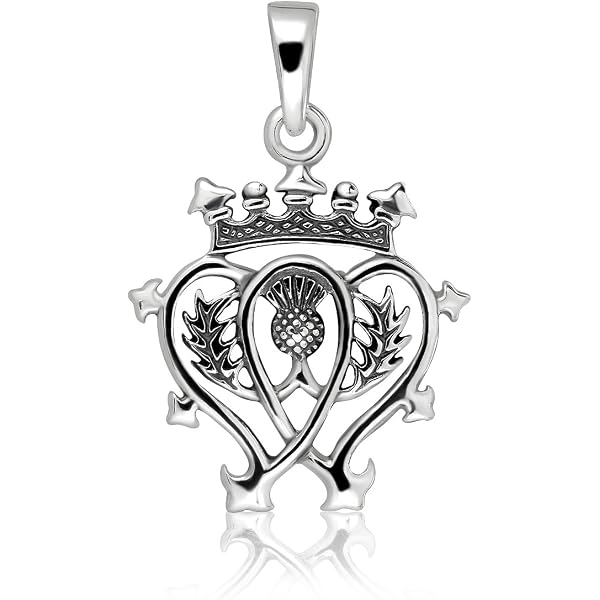 WithLoveSilver Sterling Silver 925 Celtic Claddagh Key Heart Pendant - Elegant Jewelry With Black Velvet Pouch