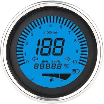 Contagiri Elettronico Universale Per Moto Kimiss Contagiri Lcd Tachimetro Per Display A Cristalli Liquidi Grande Tondo Amazon It Auto E Moto