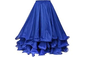 BellyLady Belly Dance Skirt Halloween Tribal Chiffon Tiered Maxi Full Skirt