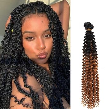 24 Inch Passion Twist Hair Ombre Water Wave Crochet Hair Passion