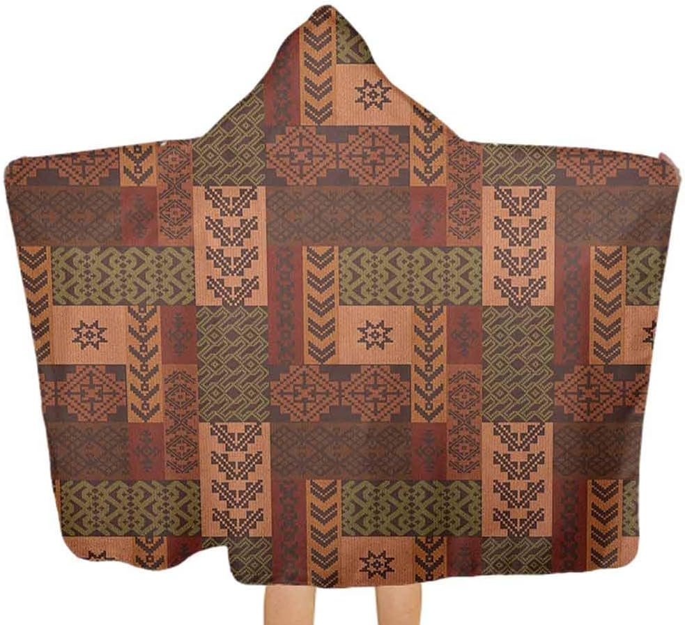 Patterned Hooded Towel Native American QuickDrying Bath Towel Style