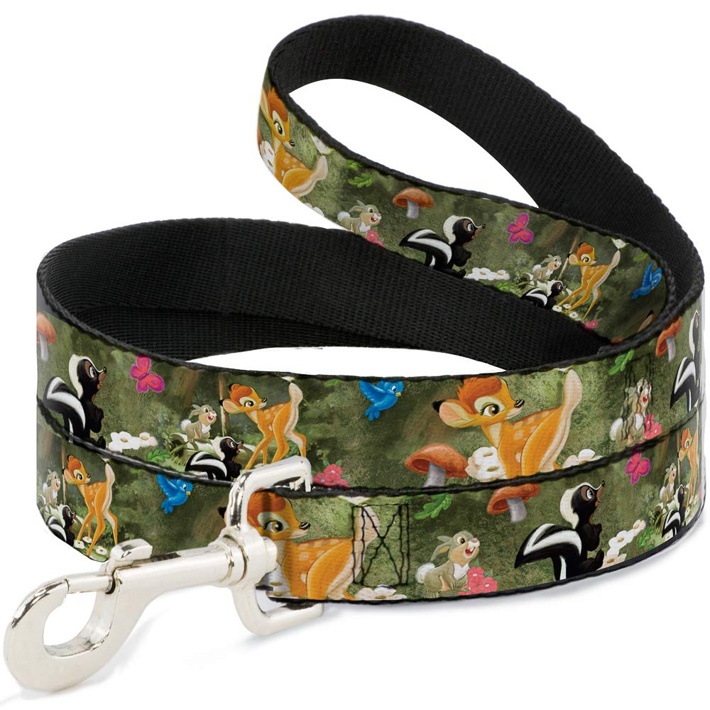 Buckle-Down Pet Leash - Bambi & Friends Scene - 6 Feet Long - 1/2" Wide