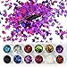 QIMYAR Nail Art Splarkly Laser Butterfly Sequin Acrylic Paillettes Holographic Glitter Fakes Tips 12 Colors