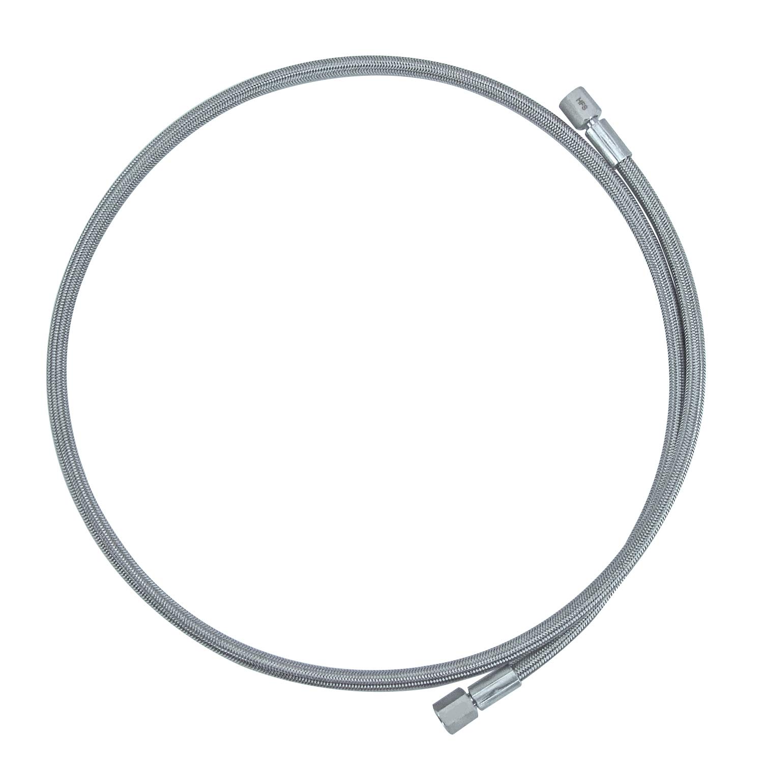 Photo 1 of HFS(R) 3/8" Female NPT Stainless Steel Braided Hose 48" Length, w/PTFE Liner, 300PSI (48 inch)