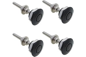 ZYHW 4Pcs Quick Latch Hood Pins, Universal Aluminum Quick Release Lock Latch Bumper, License Plate Lock Clip for Bumper Hood or DIY 1.25 inch(Black)