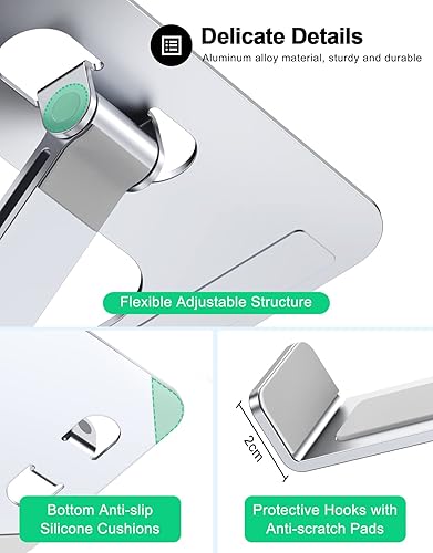 Foldable Laptop Stand, Height Adjustable Ergonomic Computer Stand Desk Aluminum Portable Laptop Riser Holder Mount Compatible Macbook Pro Air Hp Dell - View #6